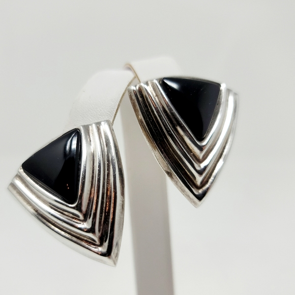 Sterling Clip Earrings - Picture 1 of 6